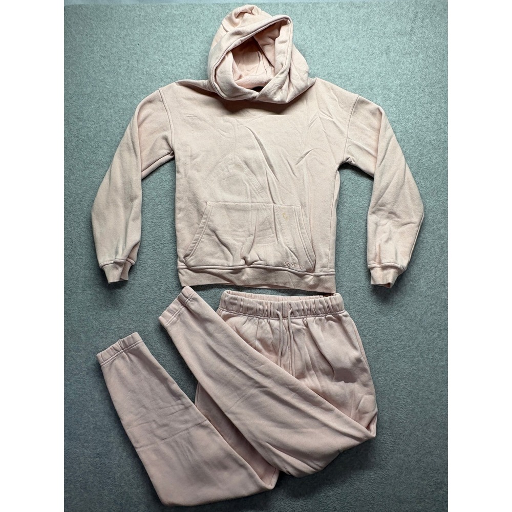 Original Pink Hoodie and Joggers Lounge Set 2 Piece Sweatsuit Small RN 159072